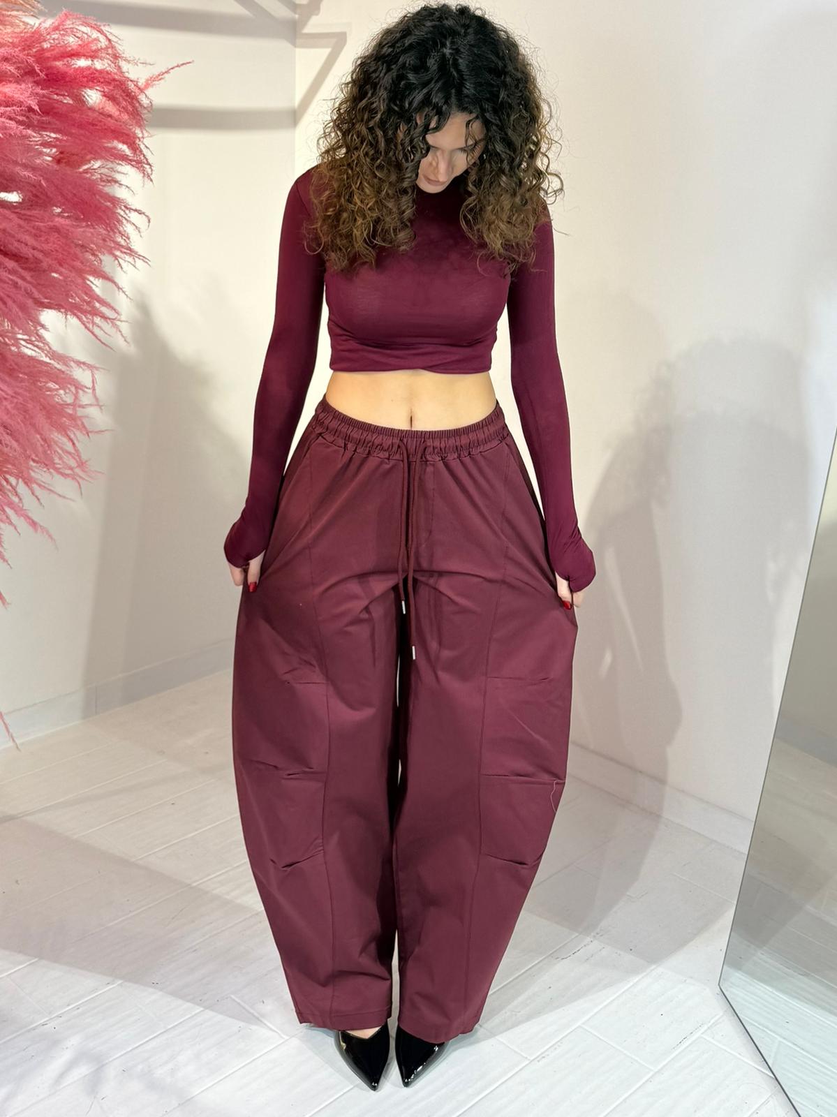 PANTALONE OLIVIA BORDEAUX
