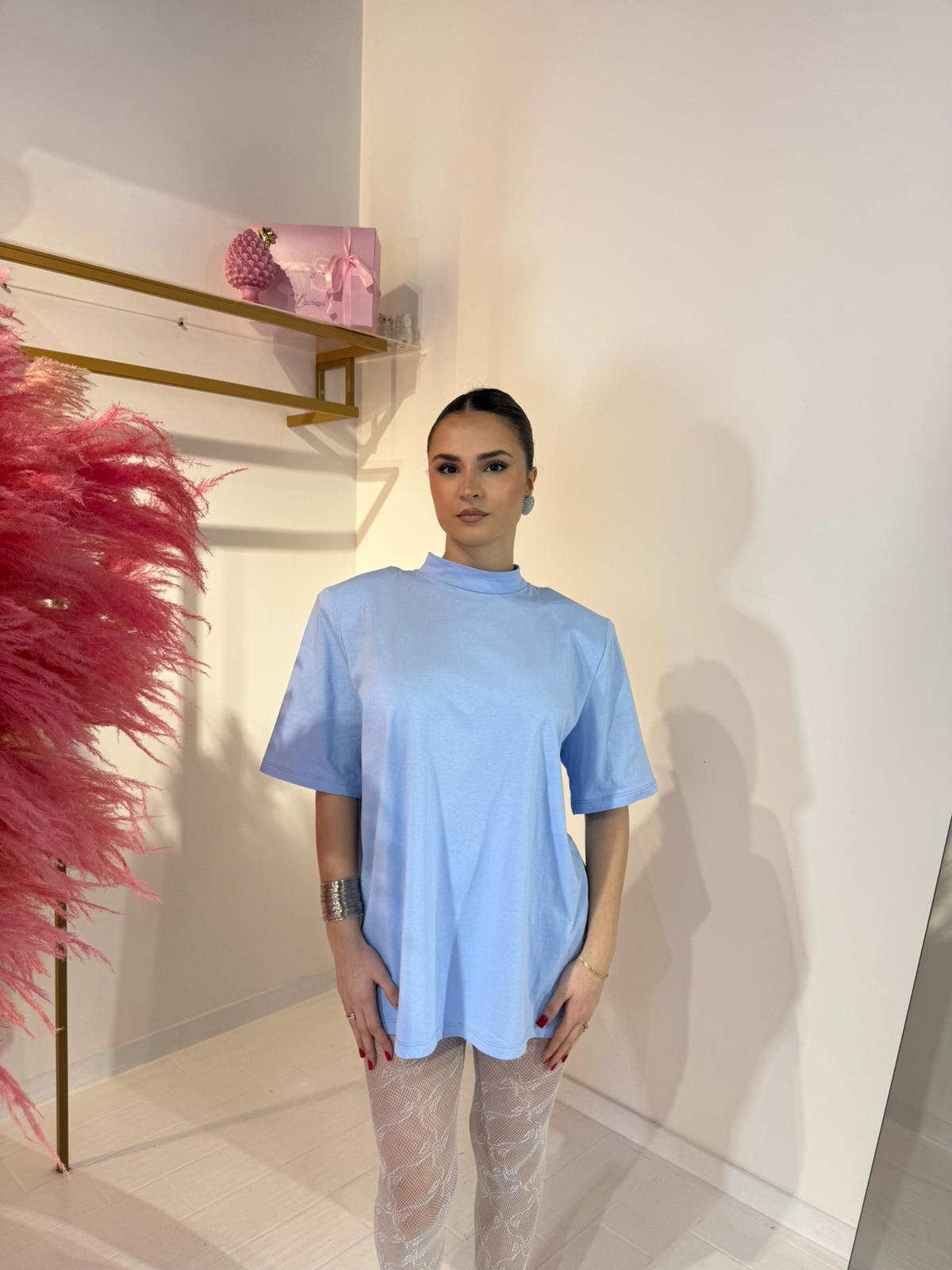 T-SHIRT MAXI CELESTE