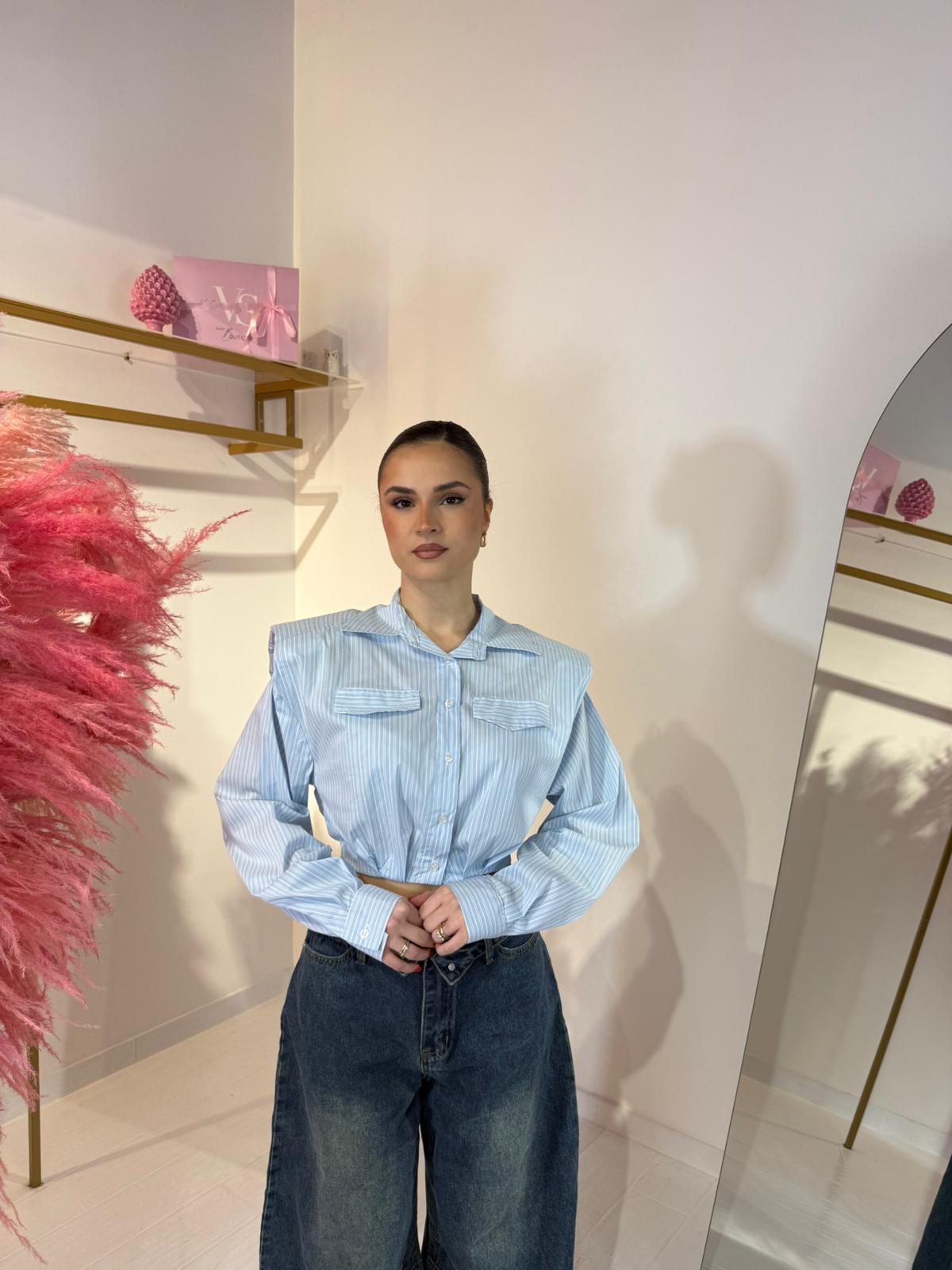 CAMICIA AMELIE CELESTE