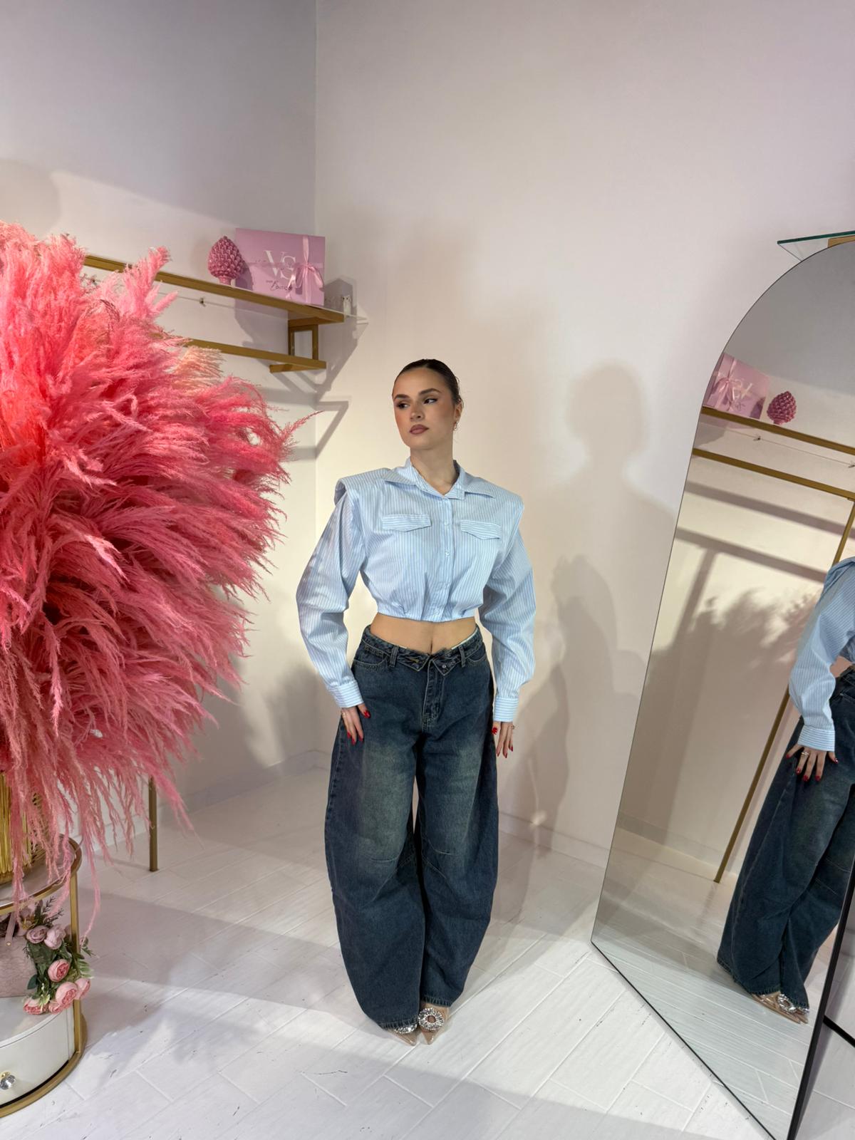 CAMICIA AMELIE CELESTE
