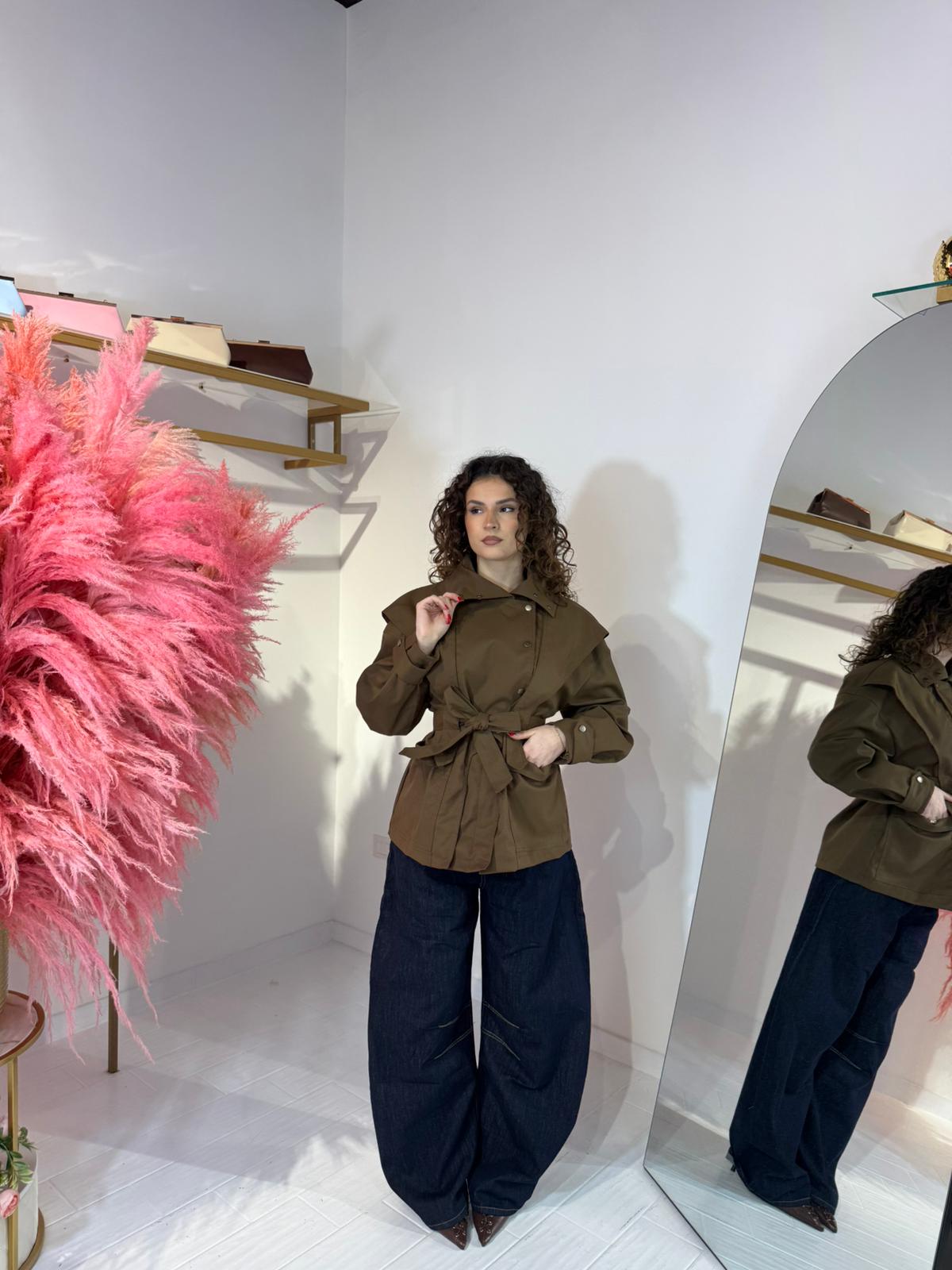 TRENCH MIRABEL MARRONE