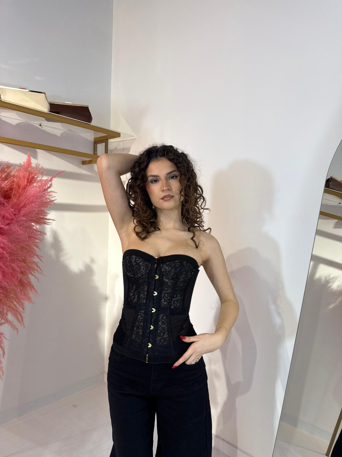 BUSTIER ROMANTIC NERO