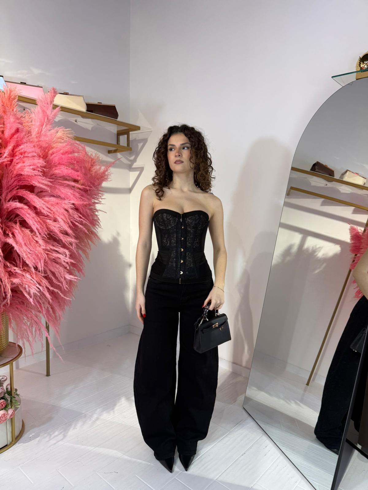 BUSTIER ROMANTIC NERO