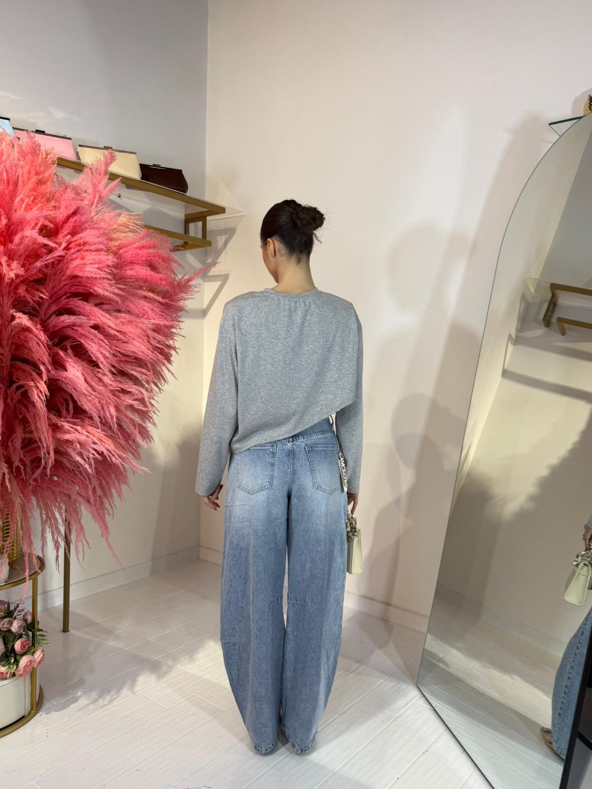 MAGLIA PIUME GRIGIA