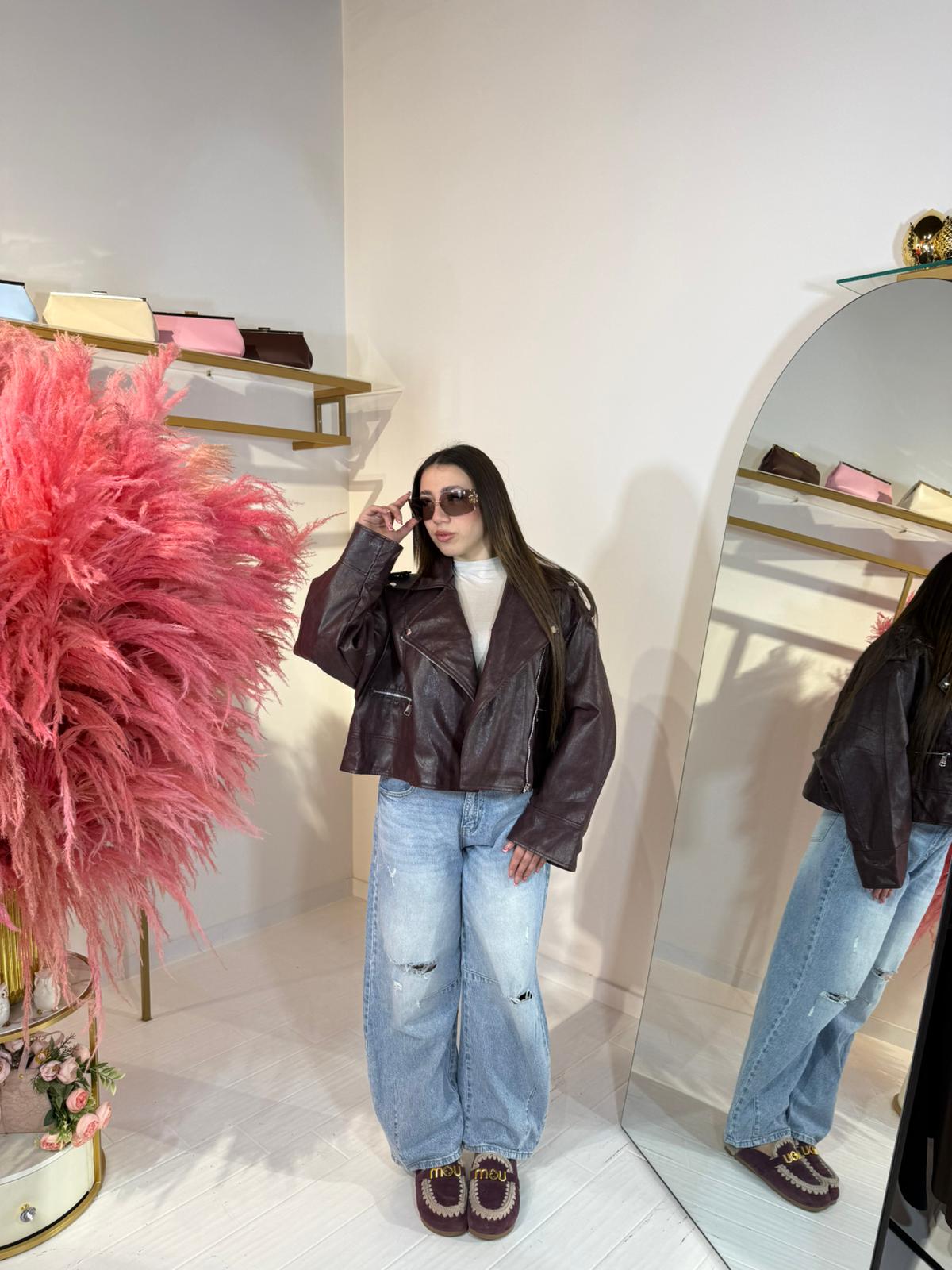 CHIODO OVERSIZE  BORDEAUX