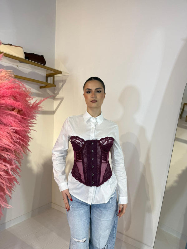 CORSETTO SELENA BORDEAUX