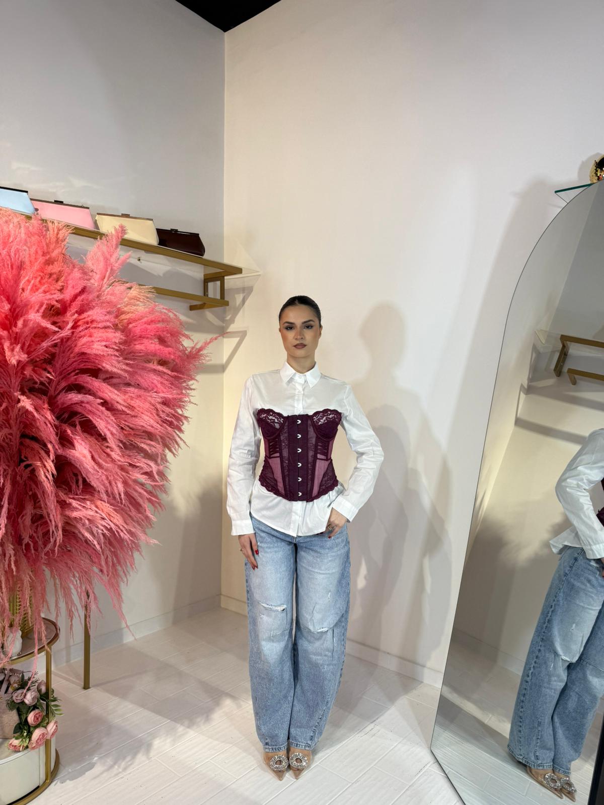 CORSETTO SELENA BORDEAUX