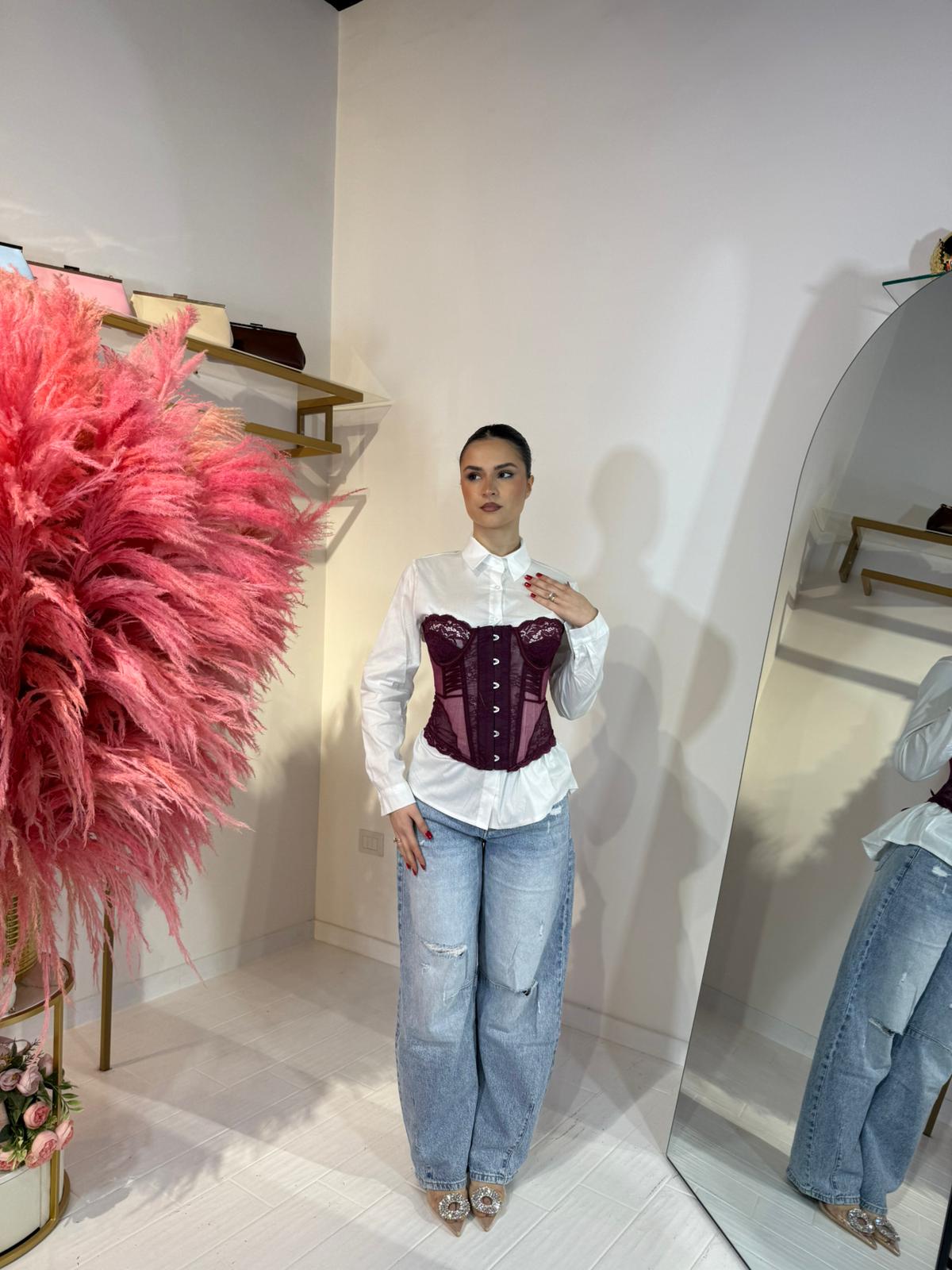CORSETTO SELENA BORDEAUX