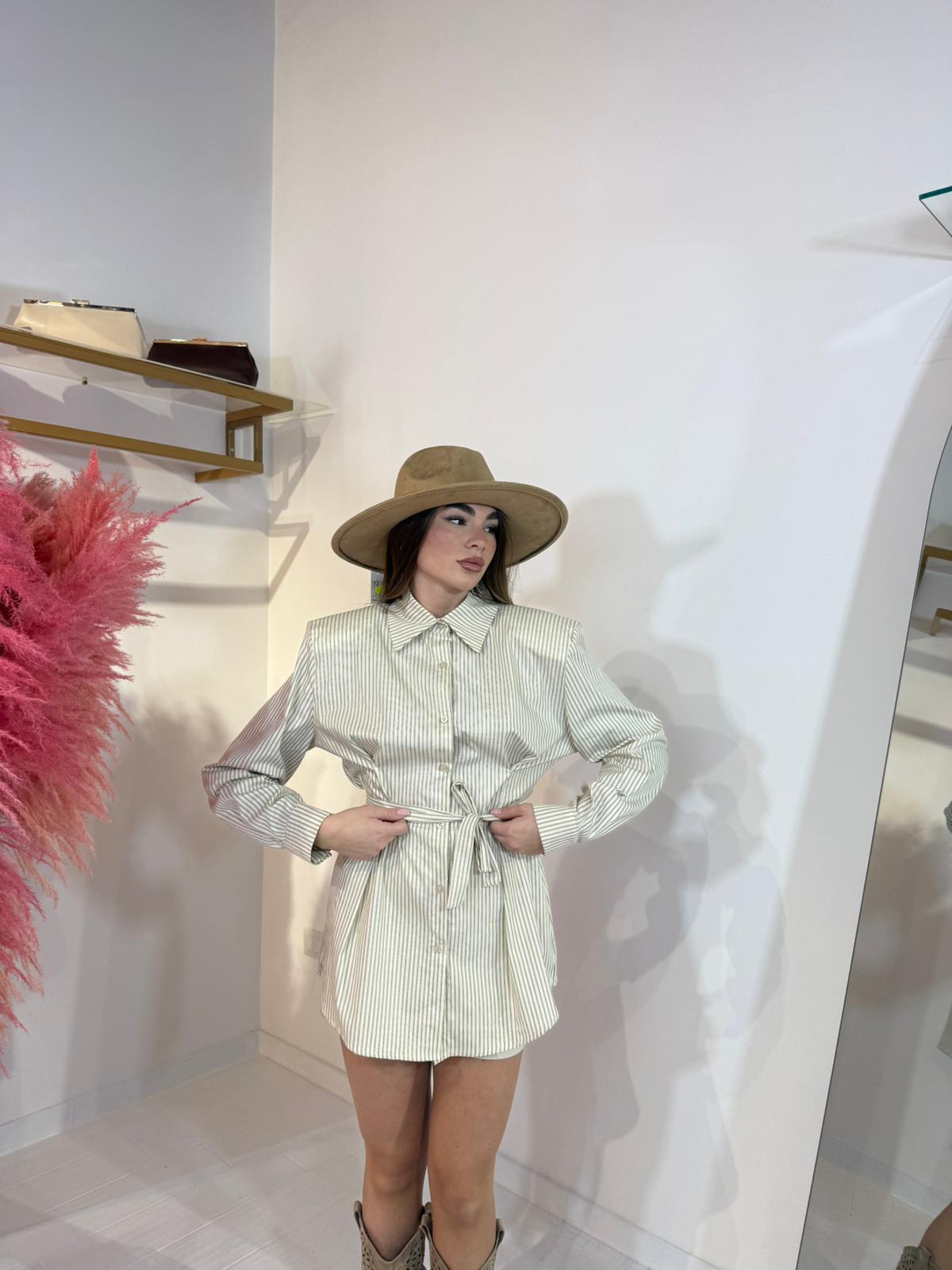 CAMICIA LOVE BEIGE GESSATA