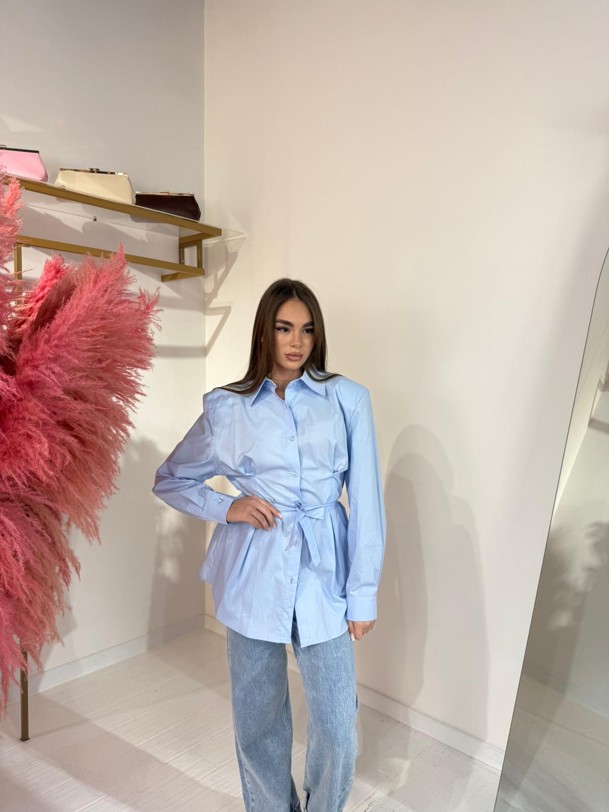 CAMICIA LOVE AZZURRA