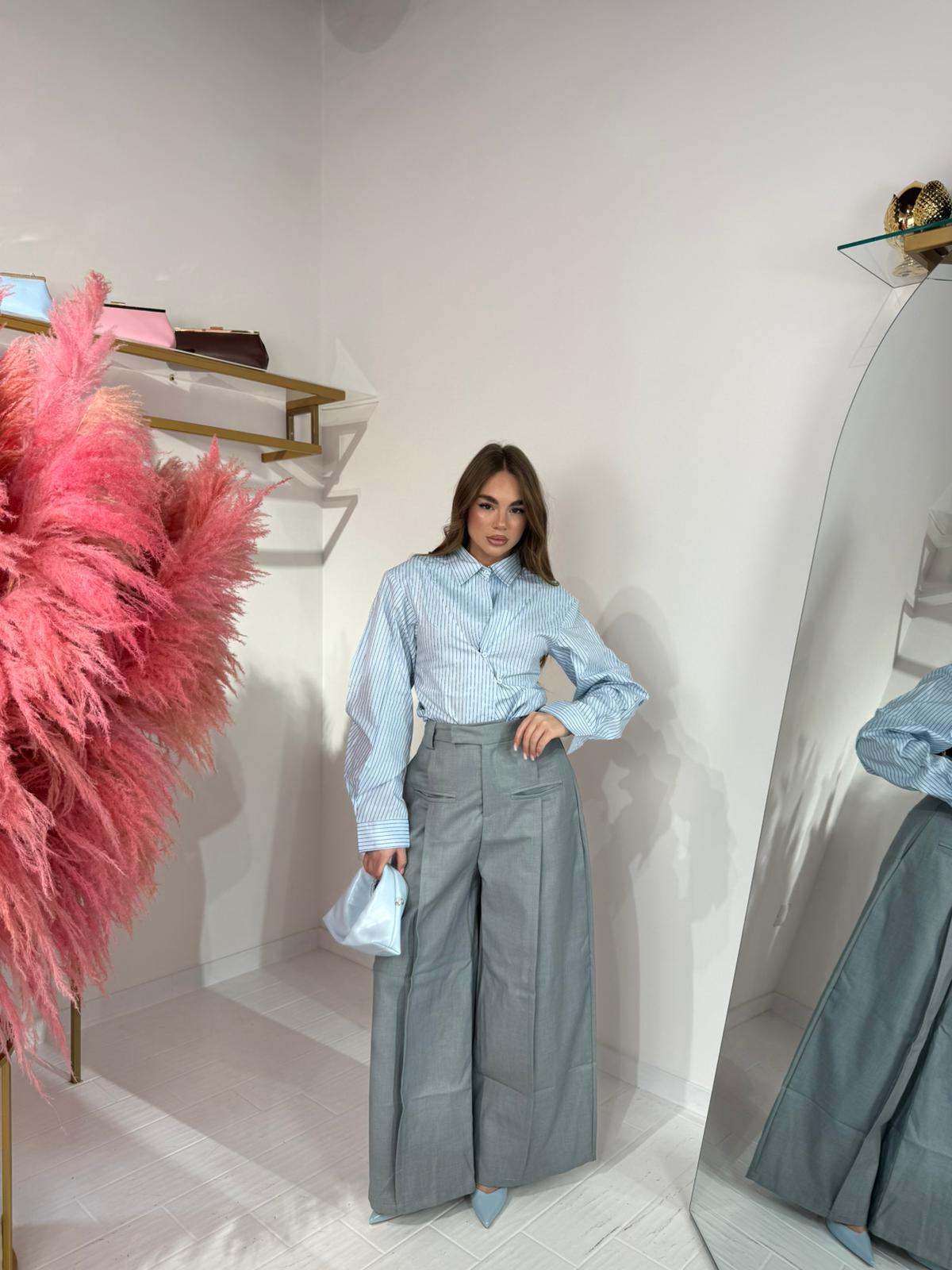CAMICIA LORÈN CELESTE