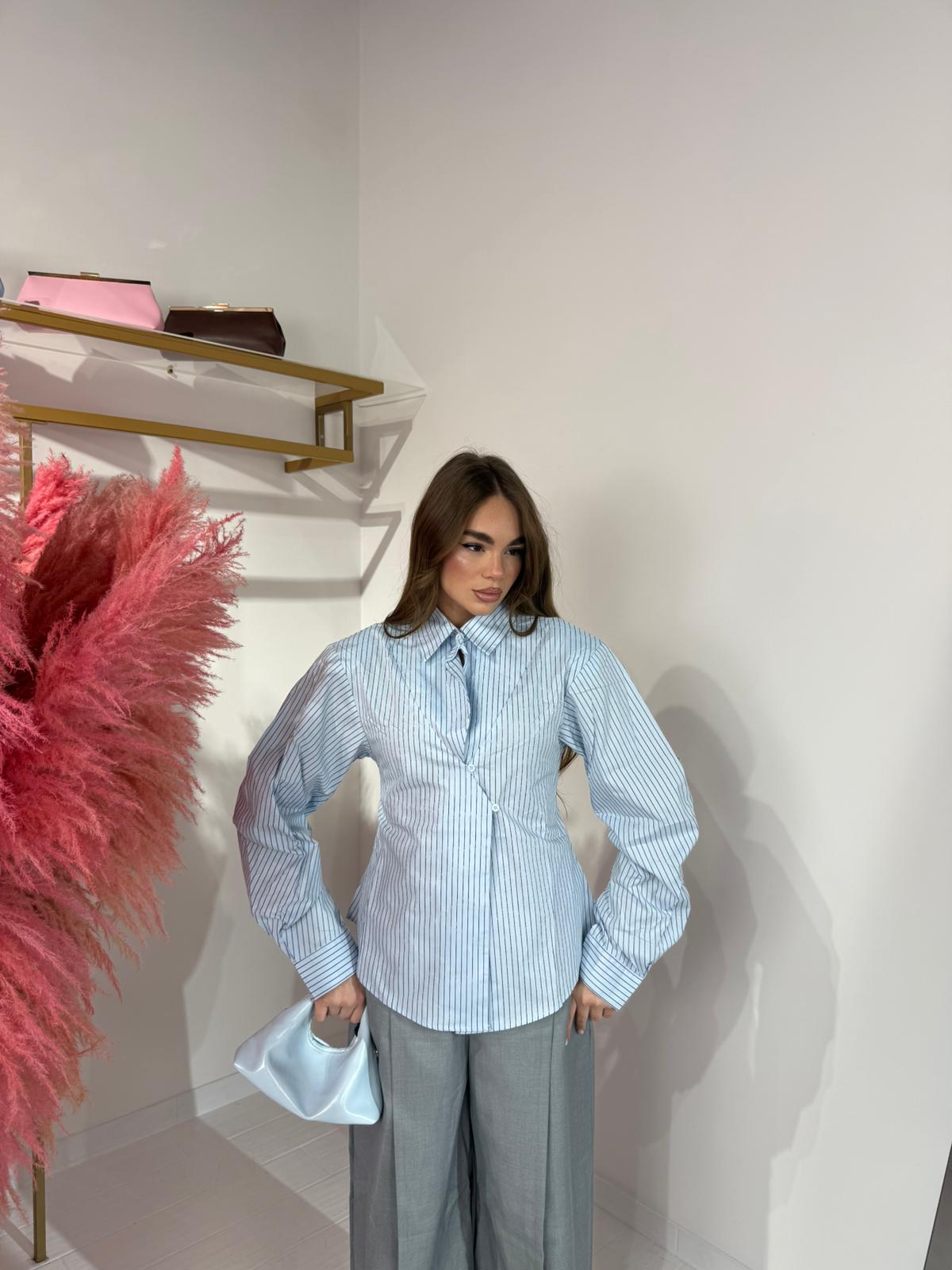 CAMICIA LORÈN CELESTE
