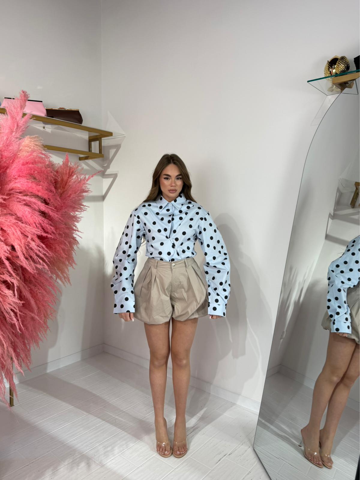 CAMICIA POIS CELESTE