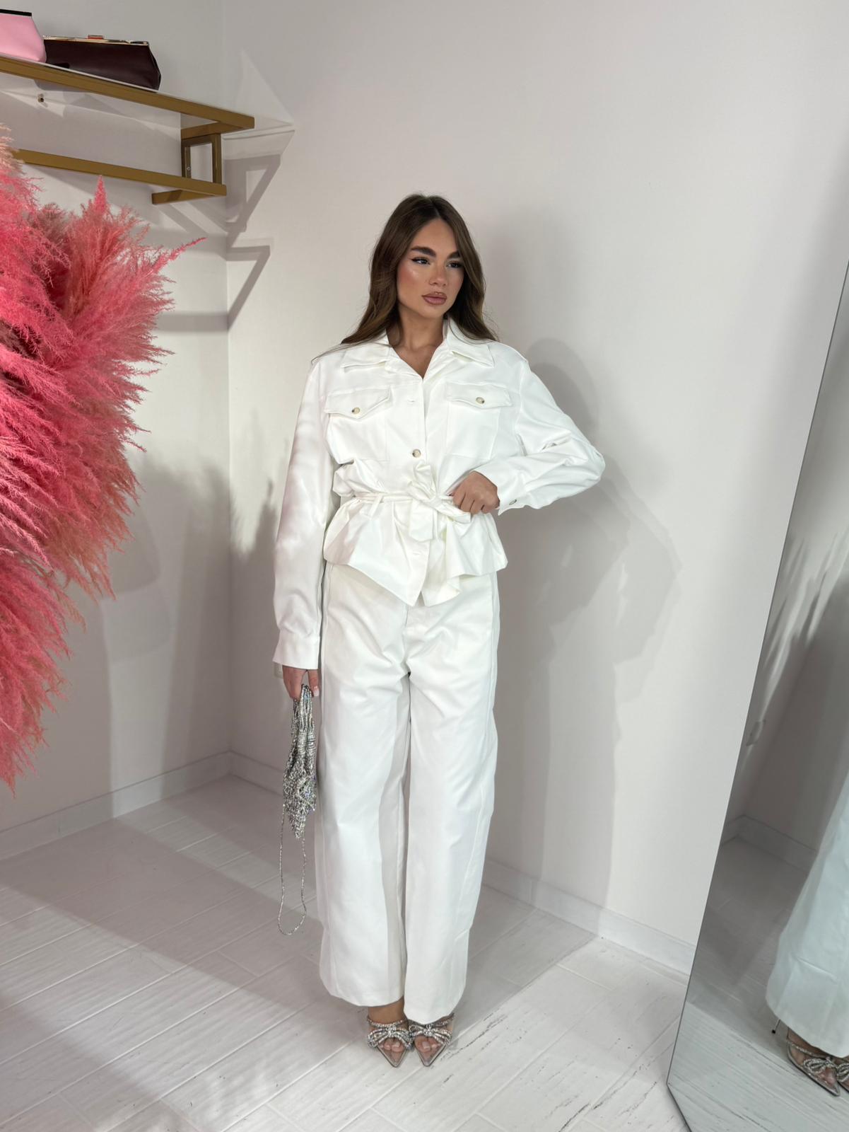 PANTALONE AMBREE BIANCO