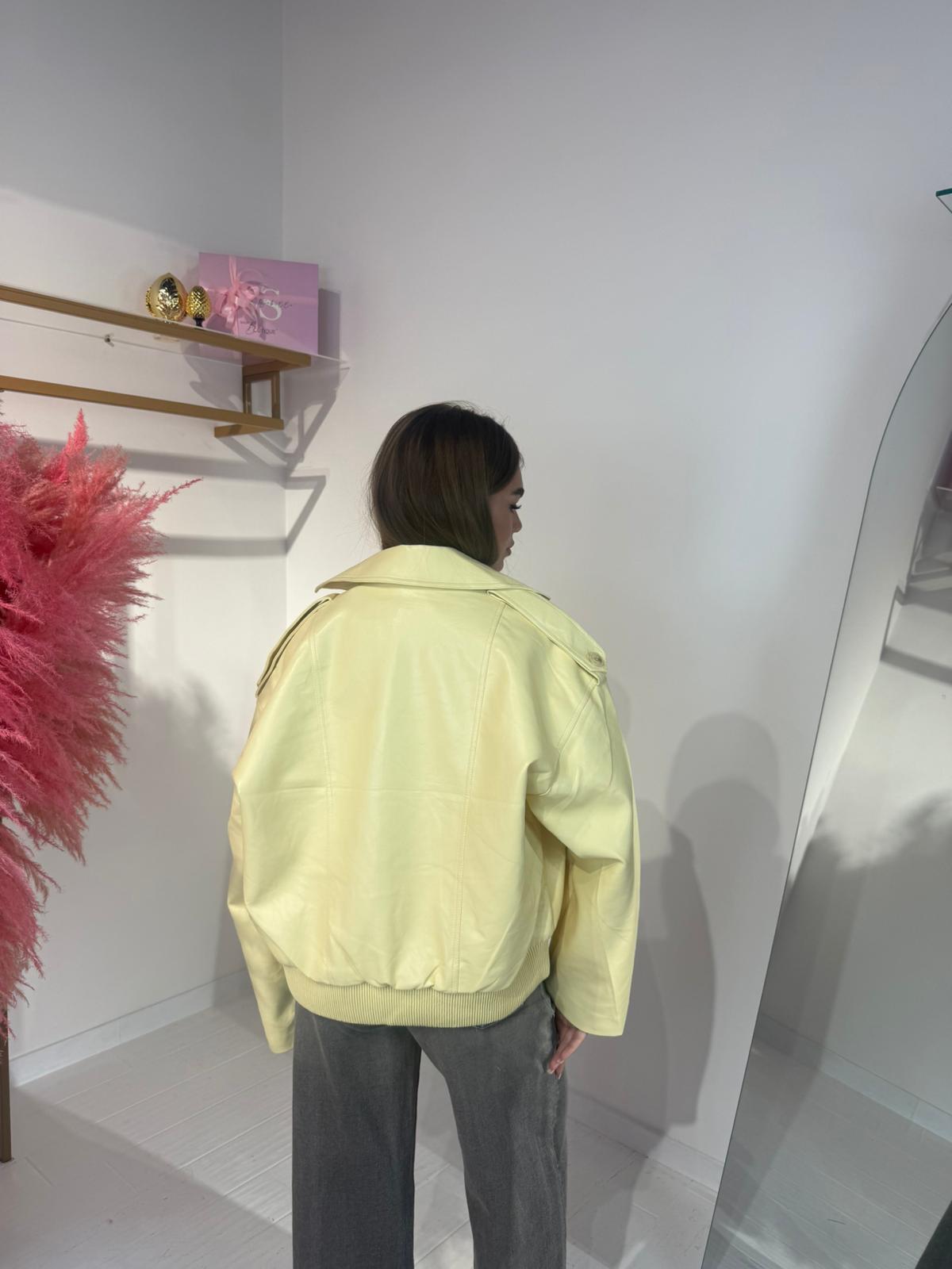 GIUBBINO DI PELLE GIALLO