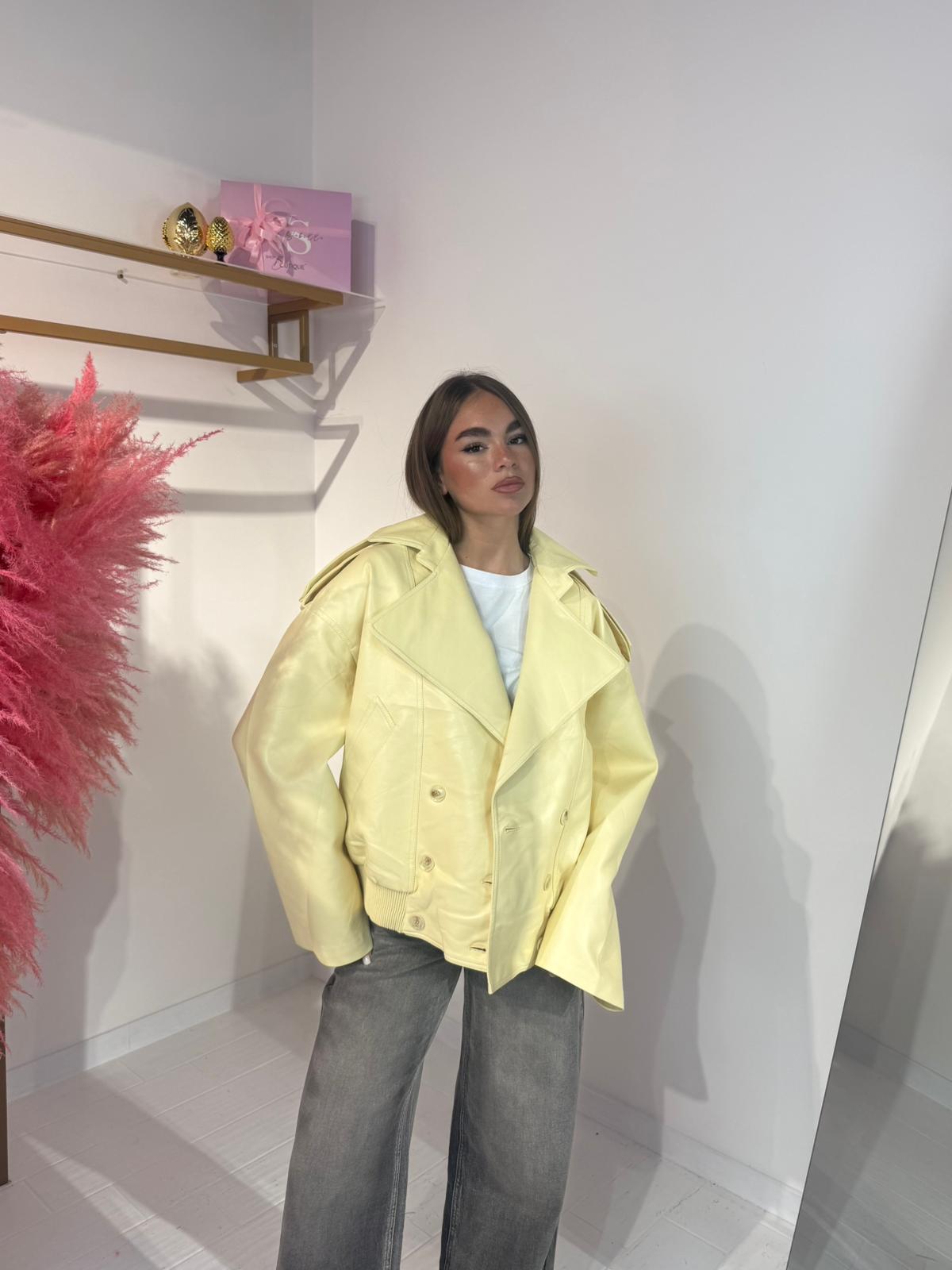 GIUBBINO DI PELLE GIALLO