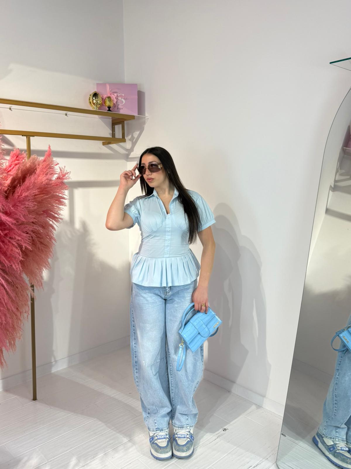 CAMICIA ADELAIDE CELESTE