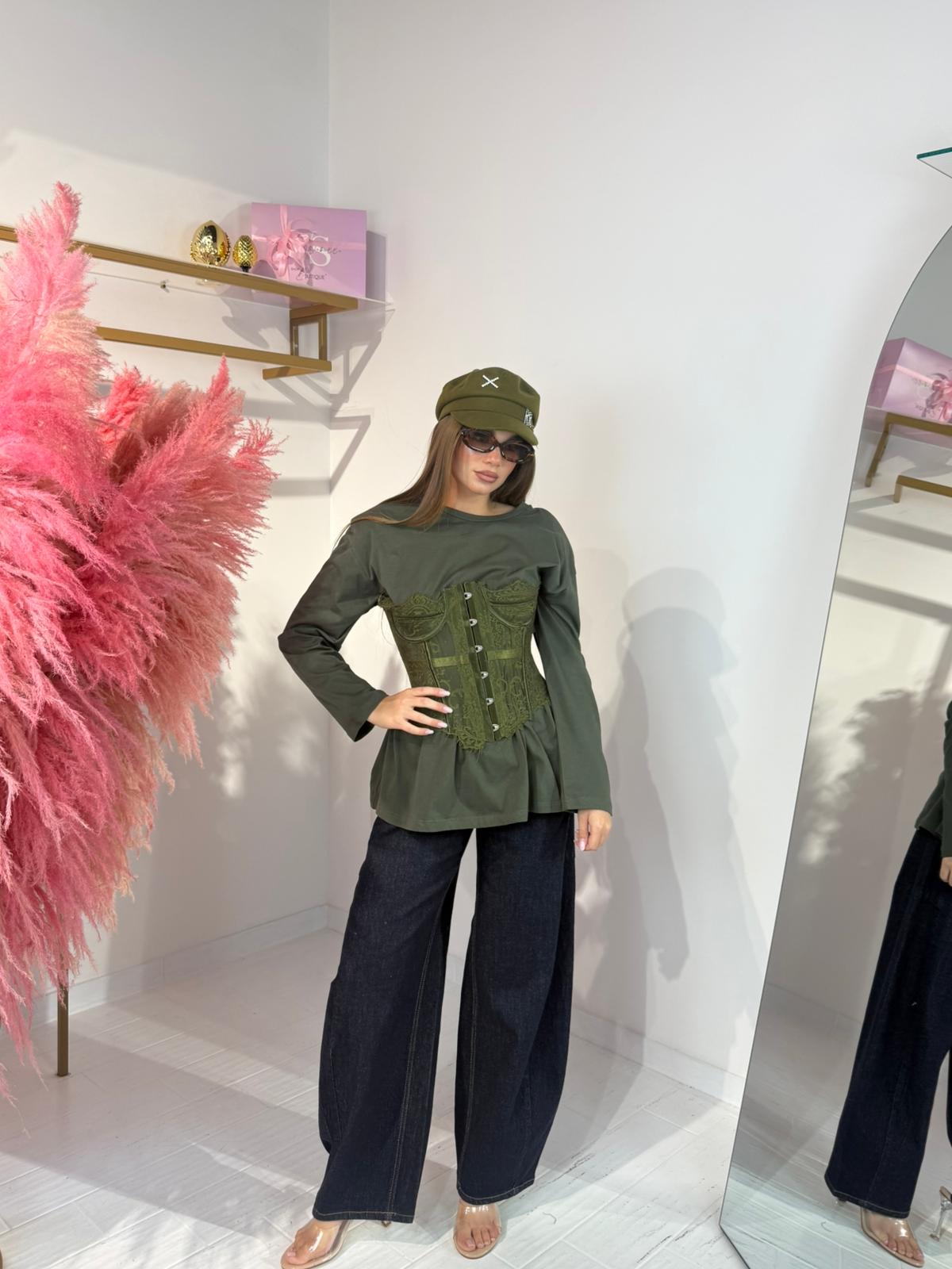 CORSETTO SUAMY VERDE MILITARE