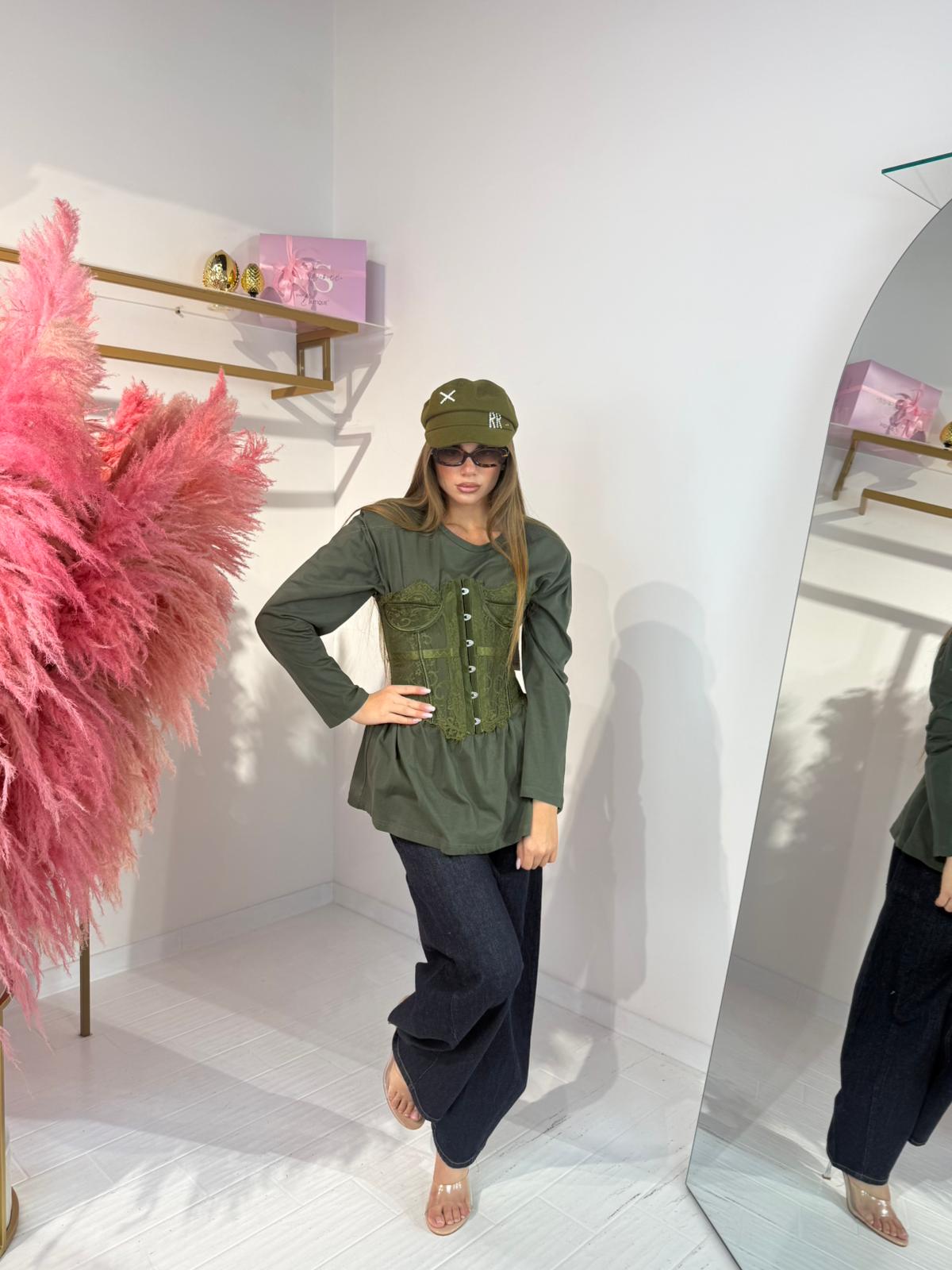 CORSETTO SUAMY VERDE MILITARE