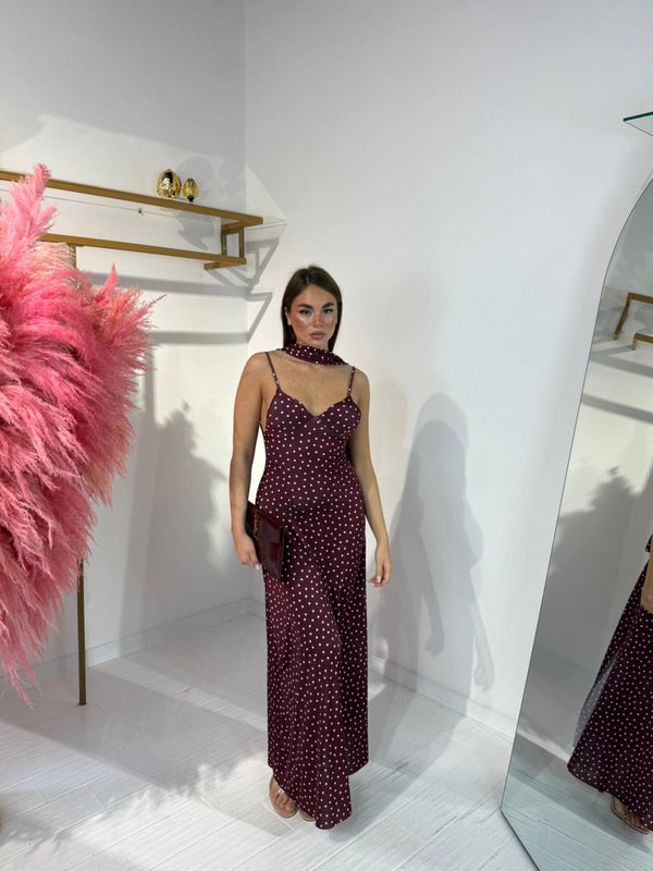 DRESS CLARISSA BORDEAUX
