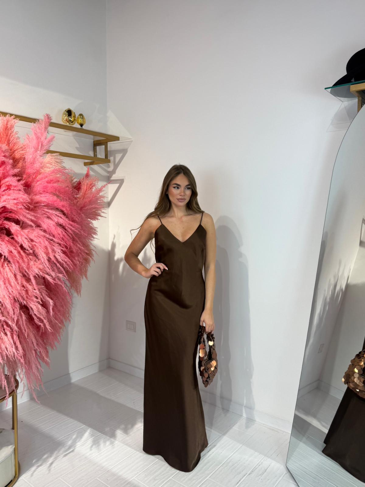 DRESS MOON MARRONE