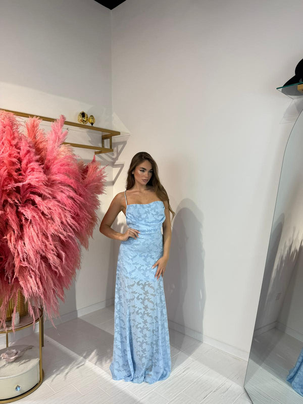DRESS ZANZIBAR CELESTE