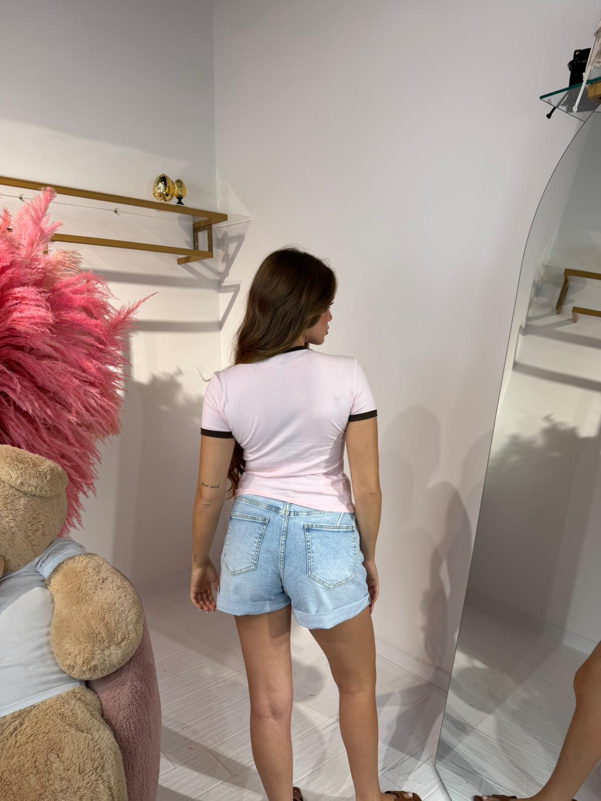 T- SHIRT RIGHINO ROSA