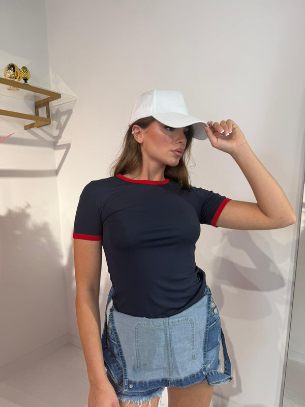 T- SHIRT RIGHINO BLU